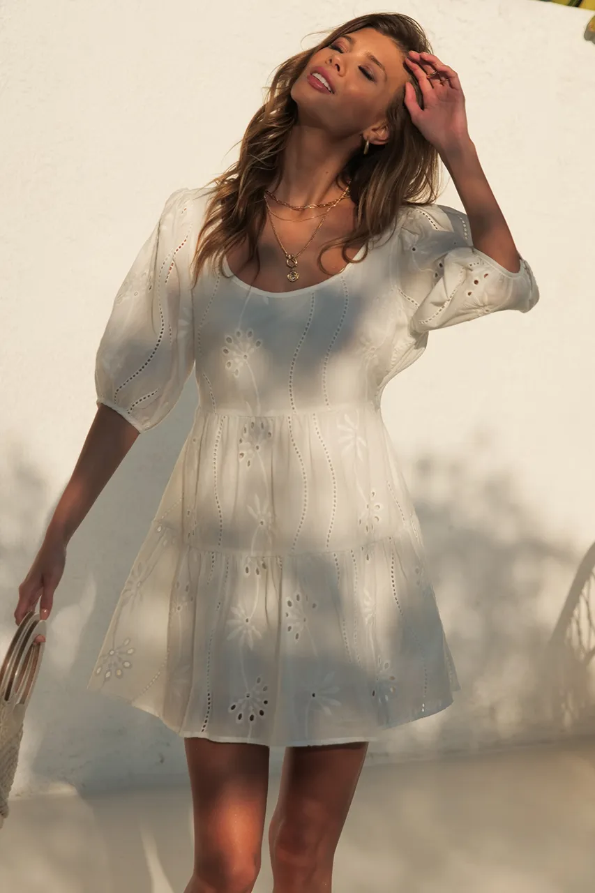 Knowles babydoll white dress