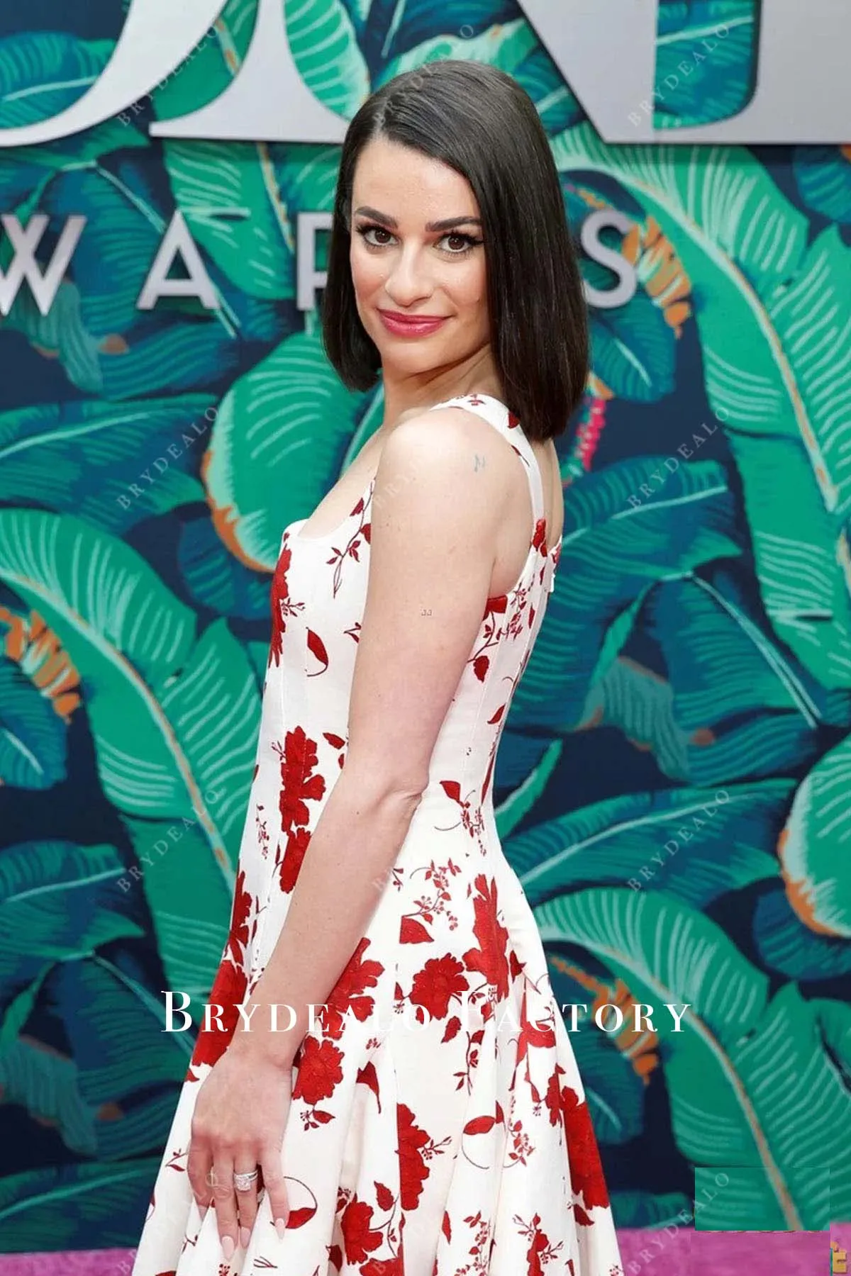 Lea Michele 2023 Tony Awards Printed Dress