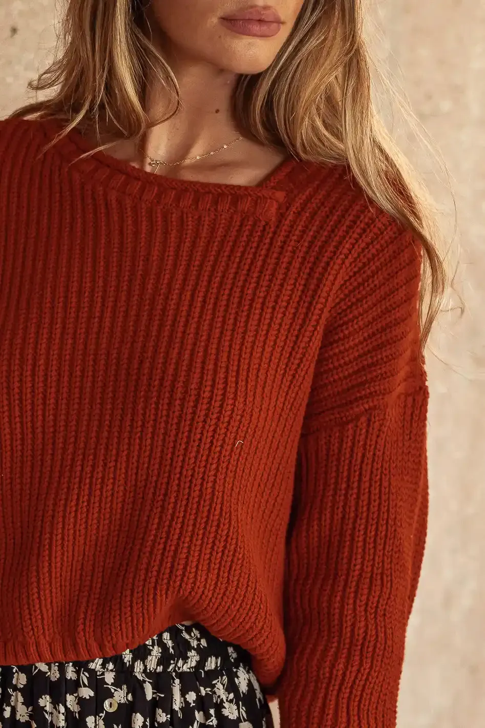 Londyn Knit Sweater in Red - FINAL SALE