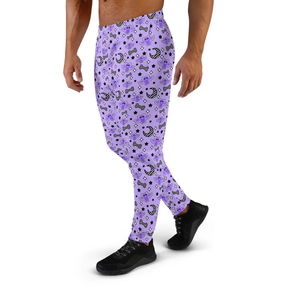 Magical Kawaii Spooky Bats Purple Men's Joggers