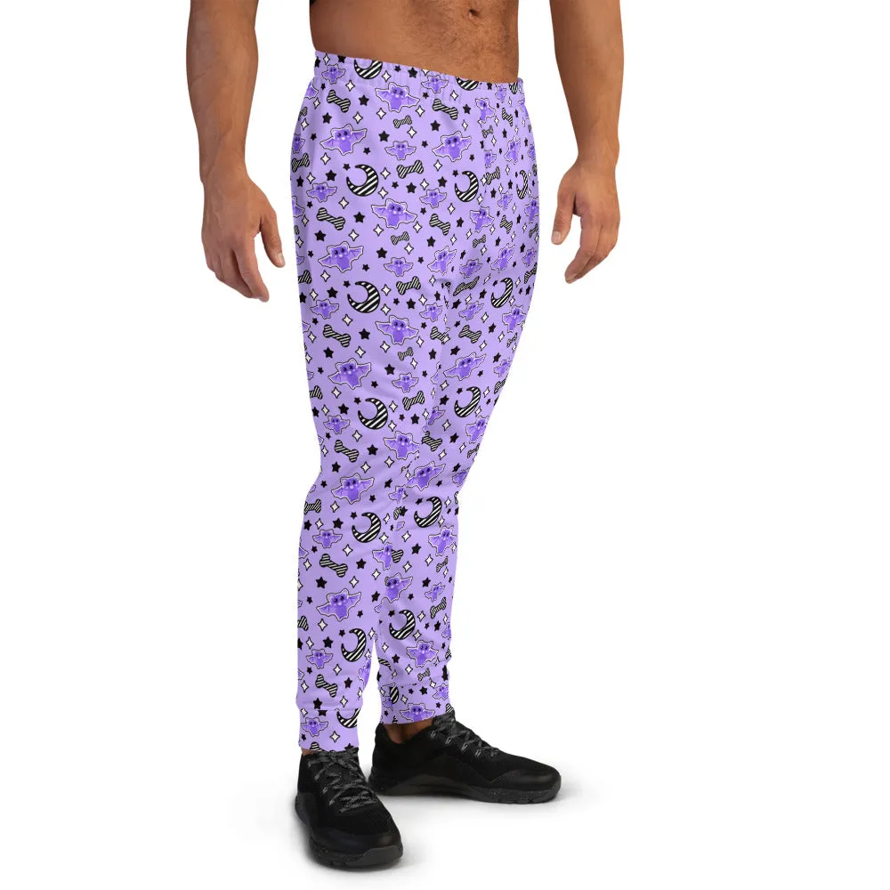 Magical Kawaii Spooky Bats Purple Men's Joggers