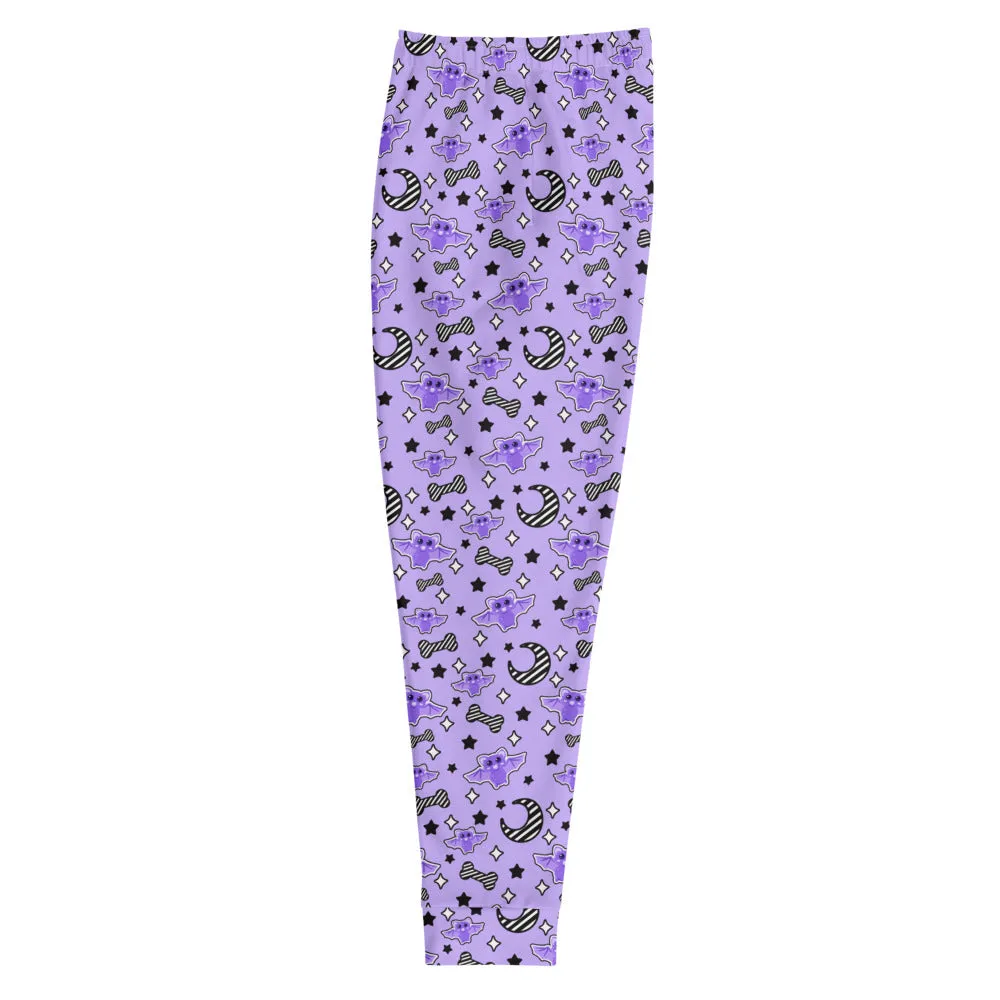 Magical Kawaii Spooky Bats Purple Men's Joggers