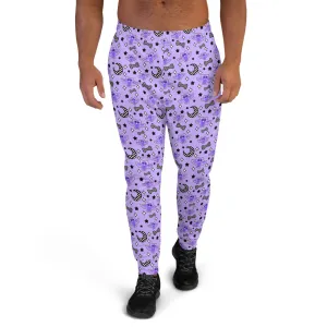 Magical Kawaii Spooky Bats Purple Men's Joggers