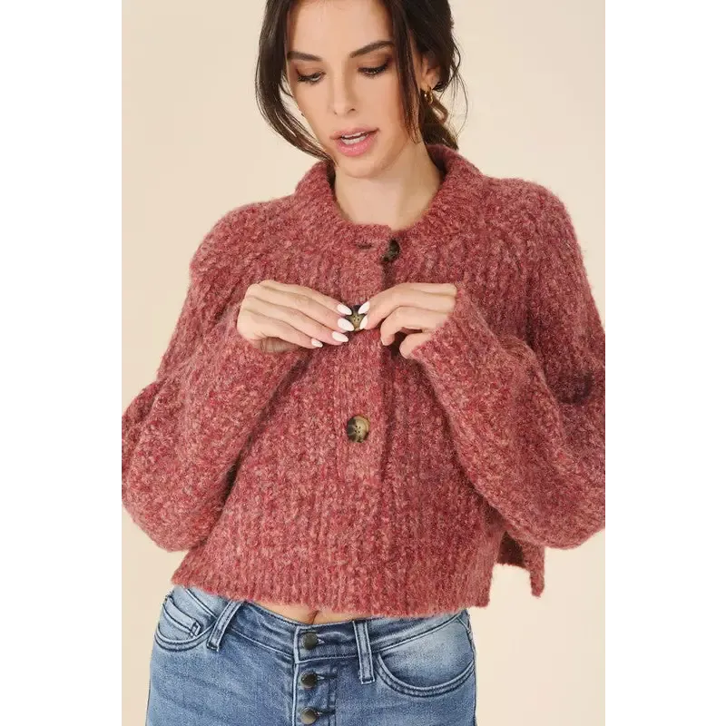 Melange multicolor sweater top