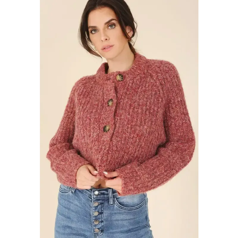 Melange multicolor sweater top