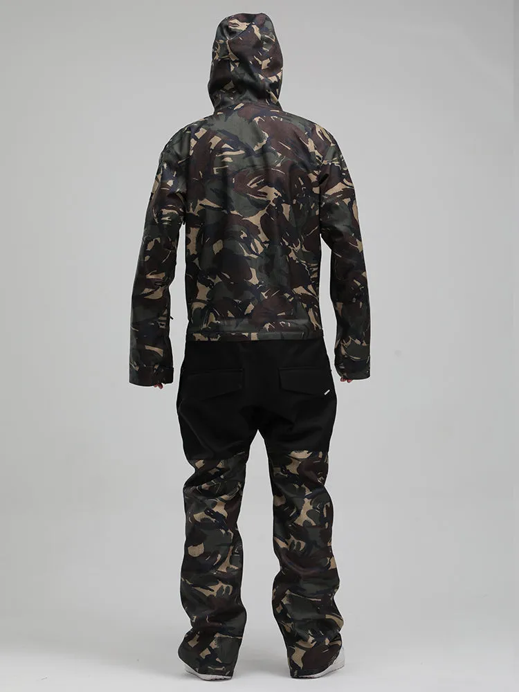 Men's Camo One Piece Ski Snowboard Suit Jumpsuit