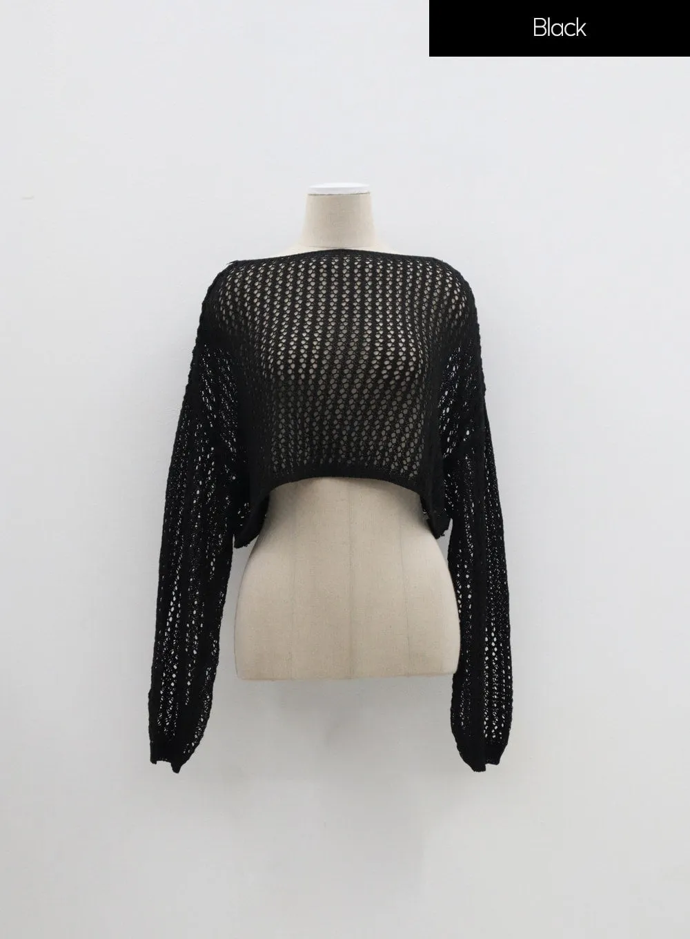 Mesh Cropped Sweater IM302