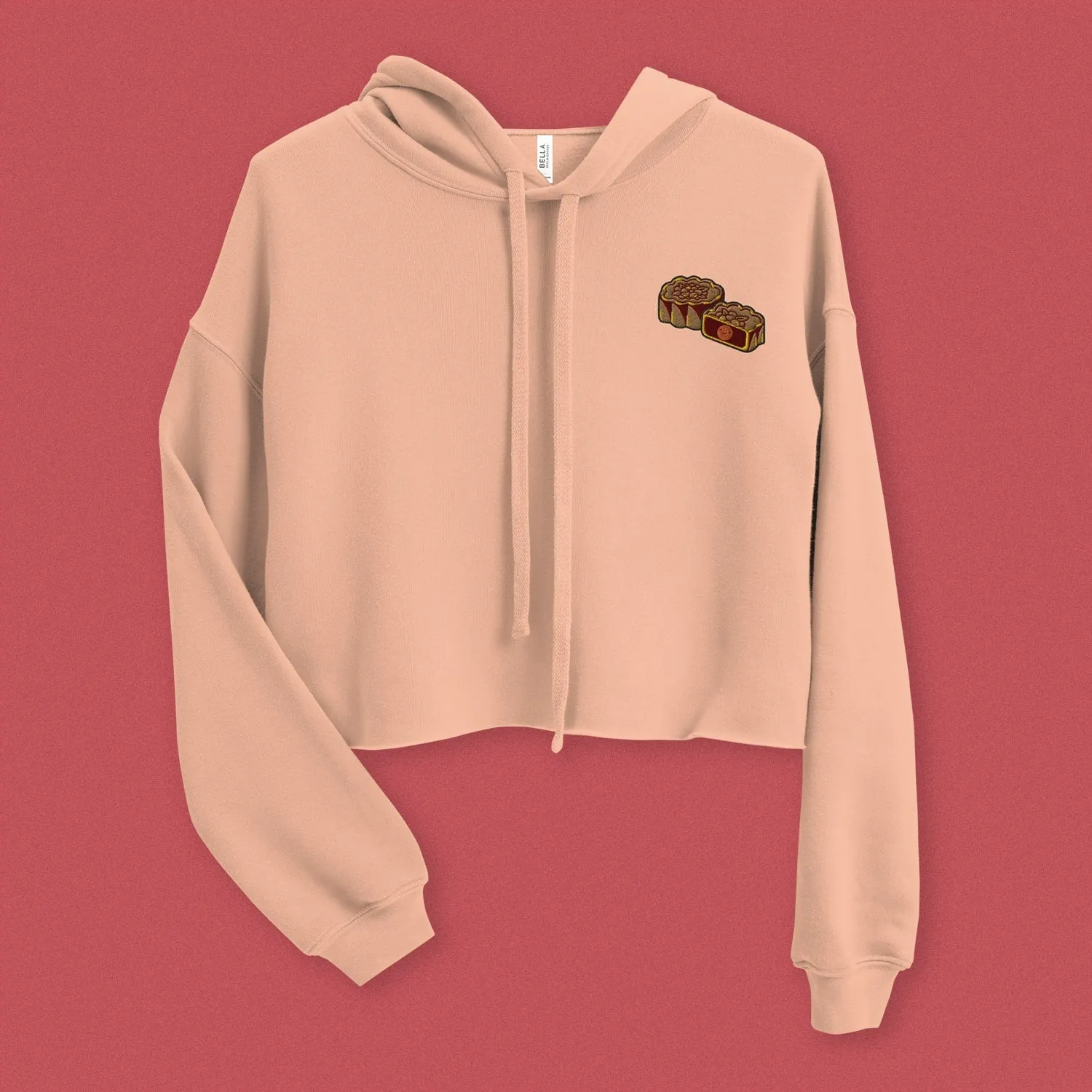 Mooncake Embroidered Crop Hoodie