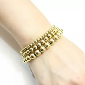 Mowry Stainless Steel Beaded Bracelet - Gold / Silver