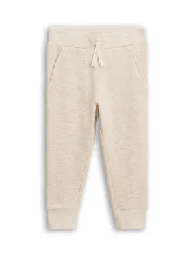 Nelson Waffle Knit Jogger - Heather Oat