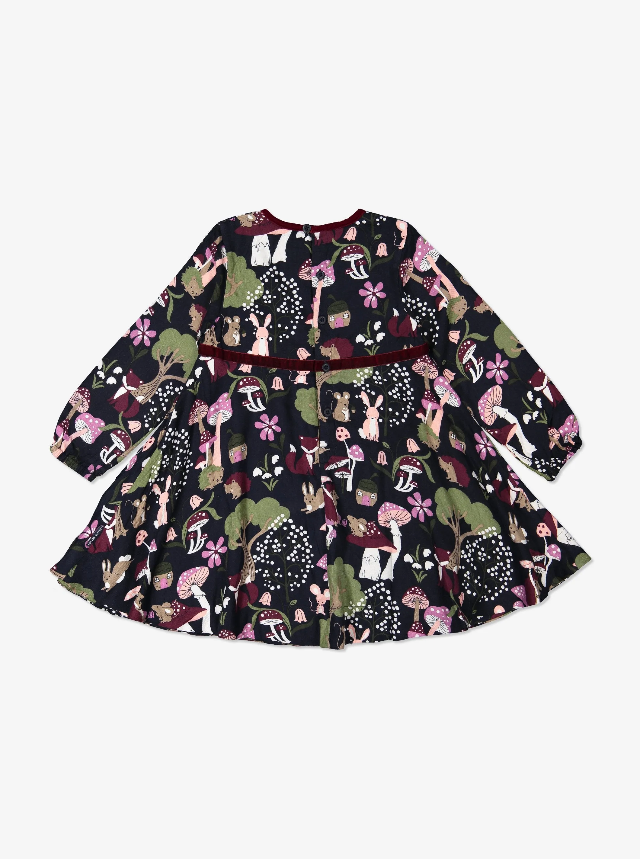 Nordic Forest Print Kids Dress