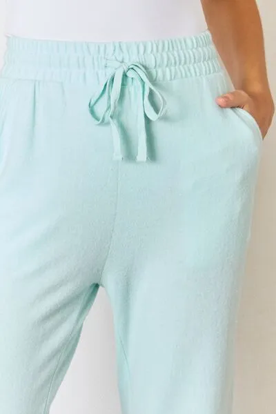 Not Easy Being A Princess Drawstring Ultra Soft Knit Jogger - Mint