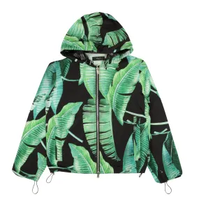 NWT AMIRI Green Banana Leaves Hooded Parka Jacket Size 44 $1490