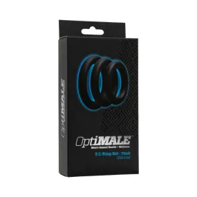 OptiMALE  3 C-Ring Set  Thick Black