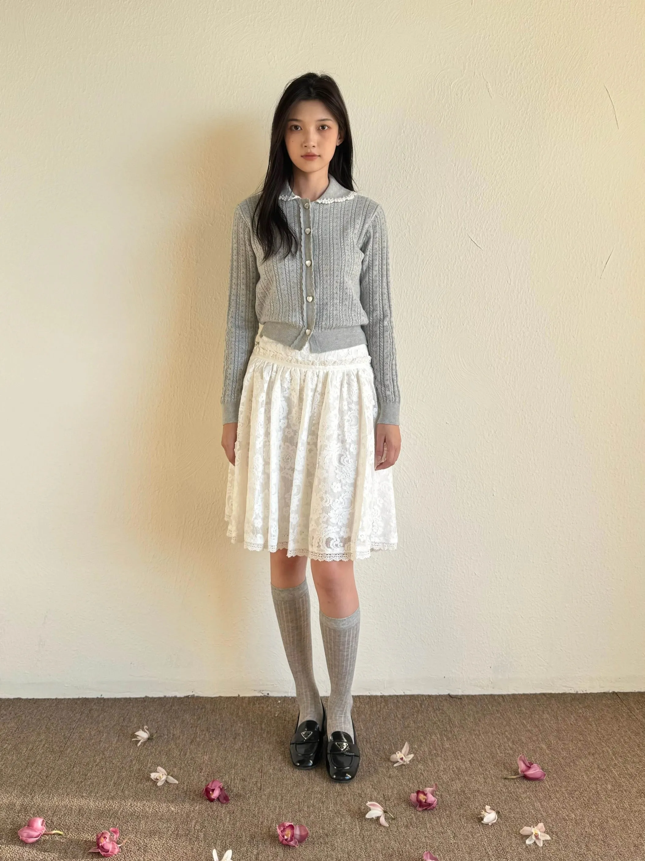 [Pacific Postition] Angel Heart Club Wool Blended Cardigan