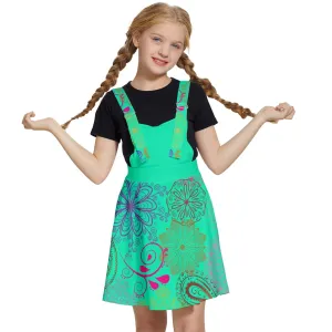 Paisley Mist Girls' Apron Dress