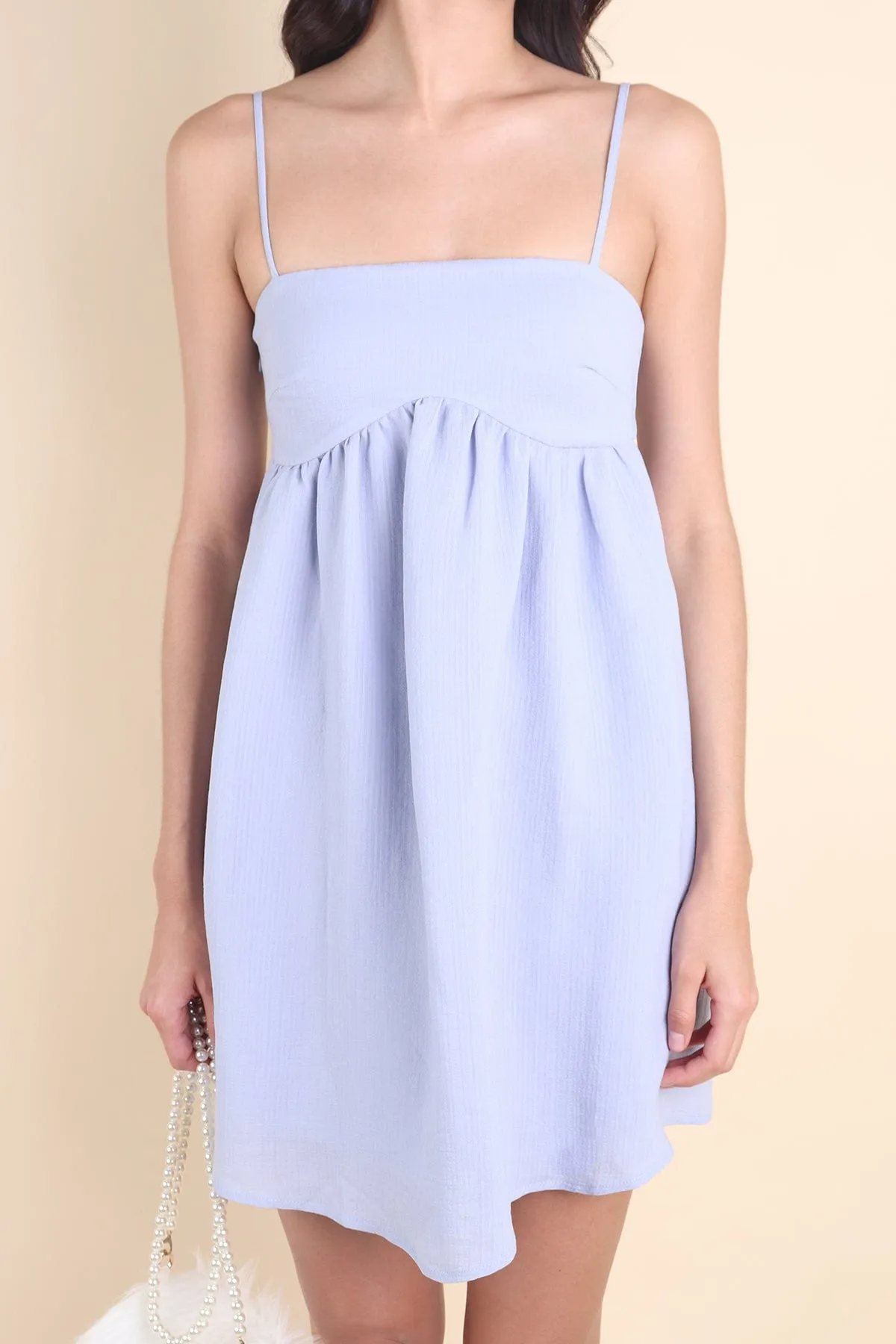 PICCO BABYDOLL TRAPEZE DRESS IN LAVENDER BLUE