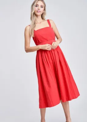 Pleated Poplin Sun Dress