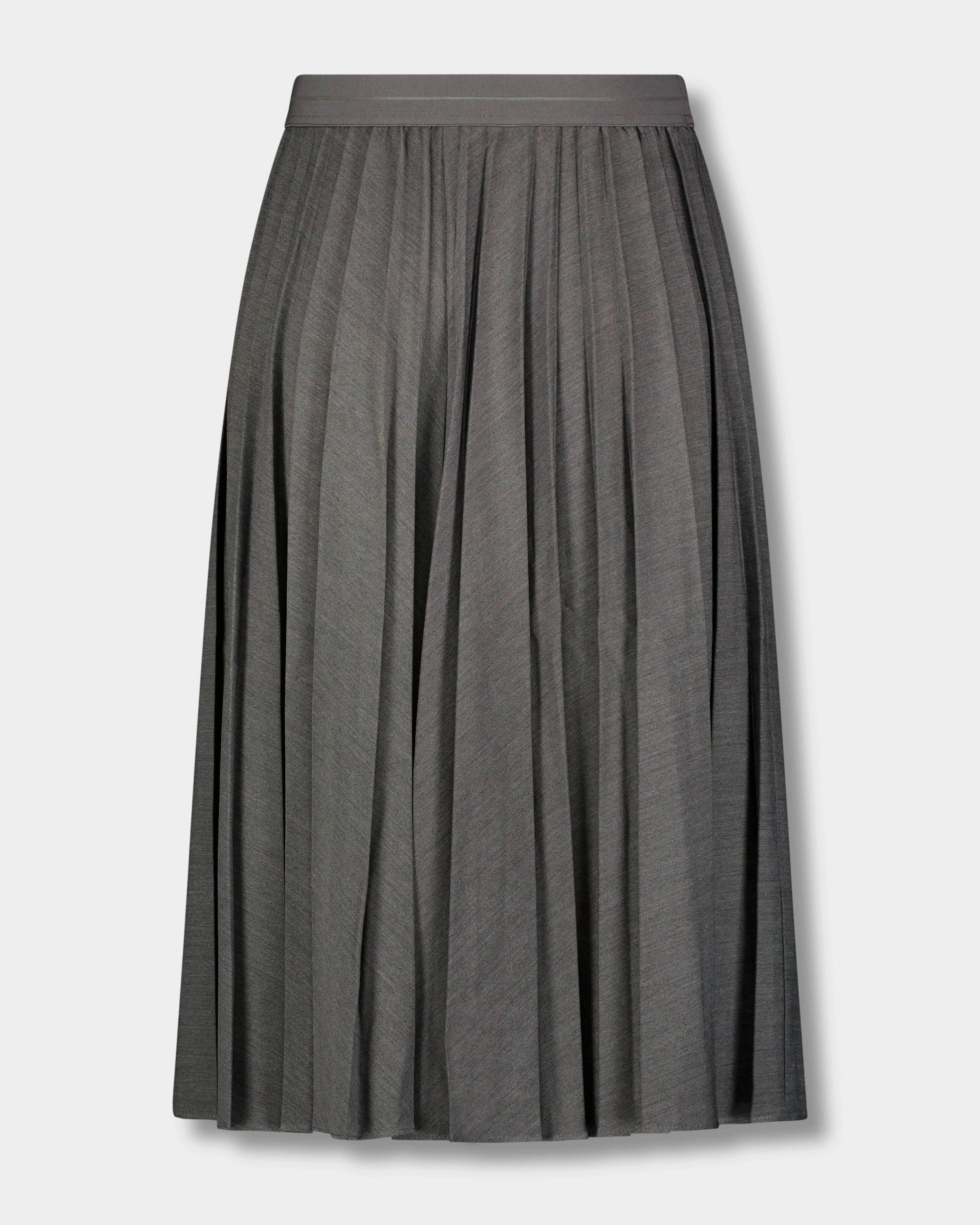 PLEATED SKIRT 27"-CHARCOAL GREY