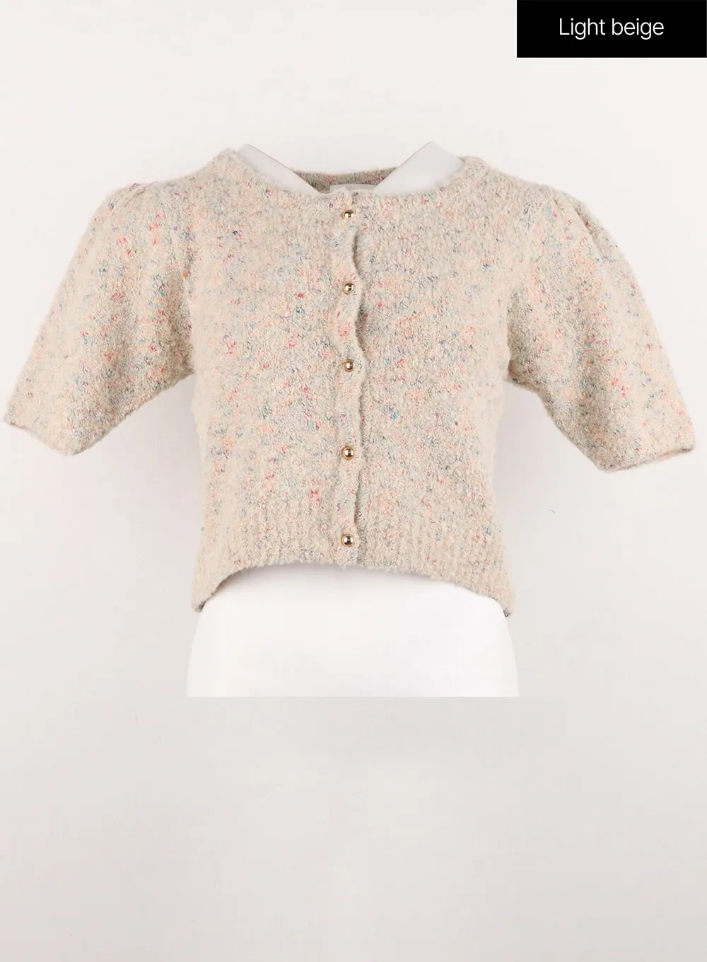 Puff Short-Sleeve Cardigan OG323