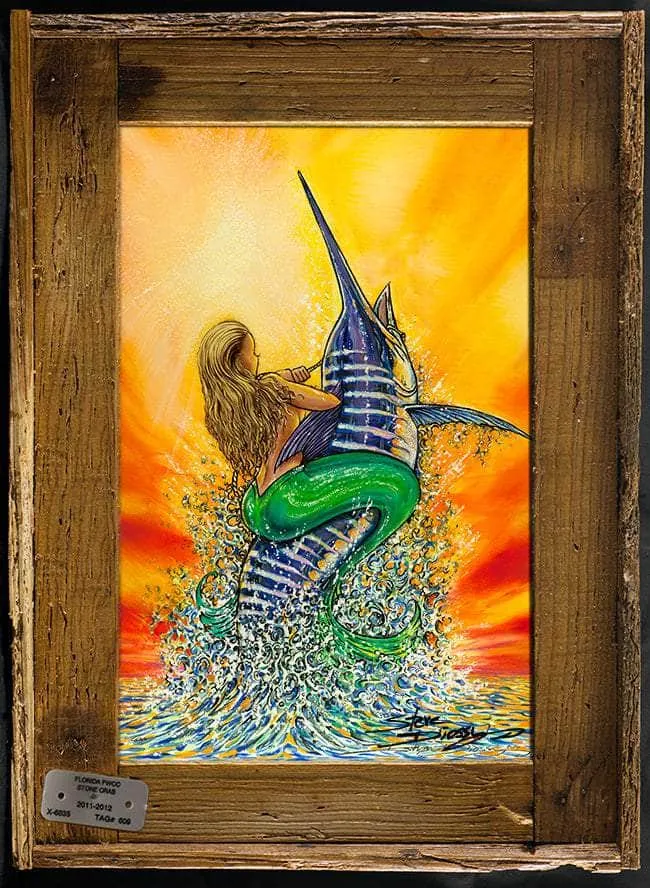 "Live Bait" Lobster Trap Framed Mini-Canvas