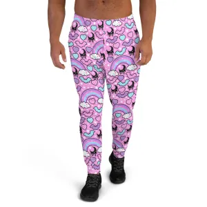 Rainbow Spooky Bats Pink Men's Joggers