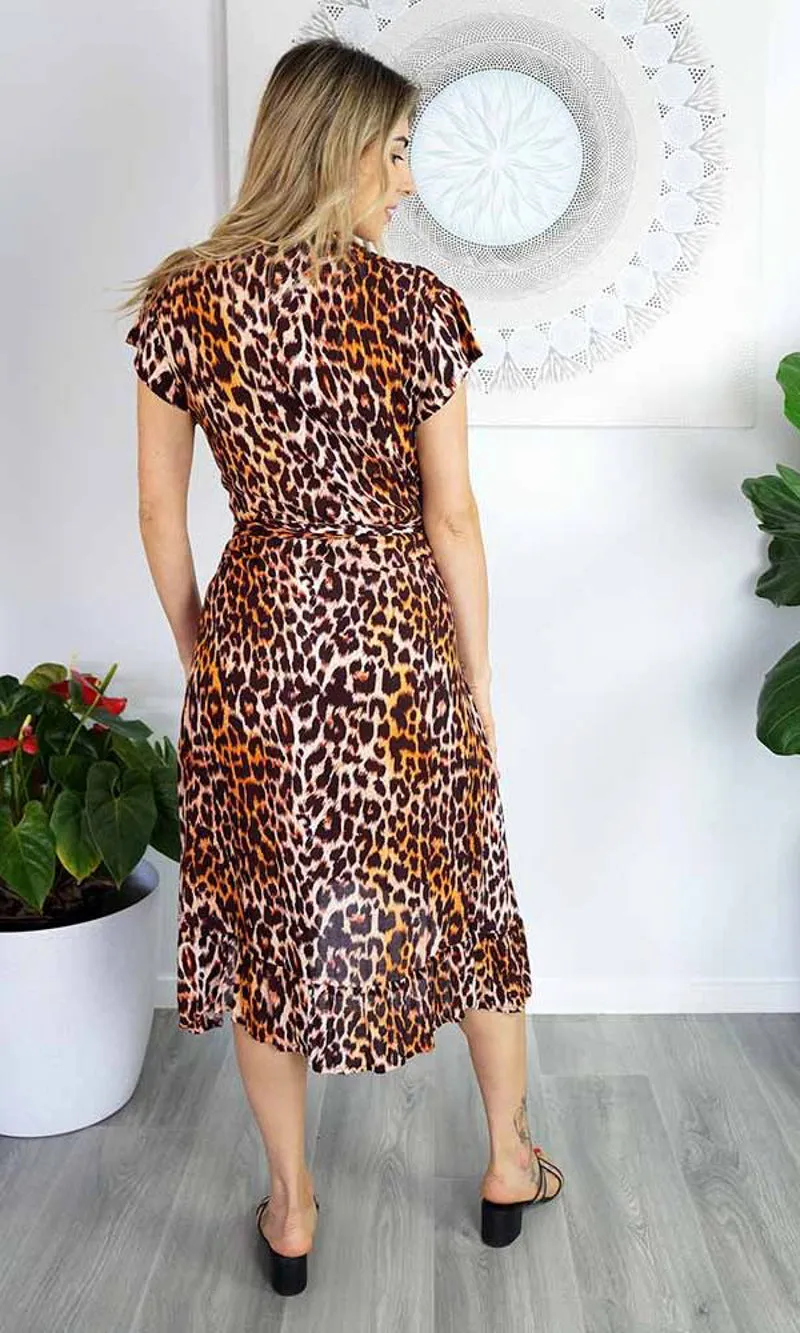 Rayon Dress Cupid Leopard, More Colours