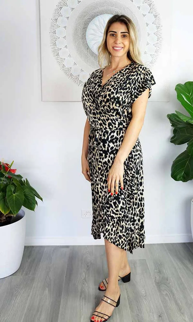 Rayon Dress Cupid Leopard, More Colours