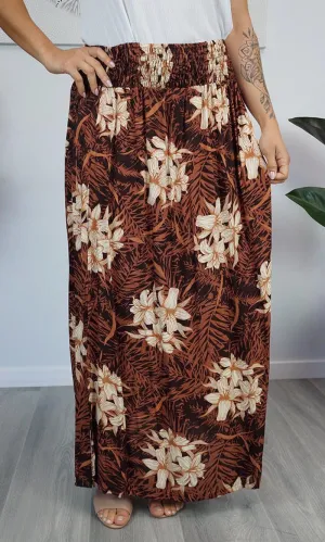 Rayon Skirt Amber Orchids, More Colours