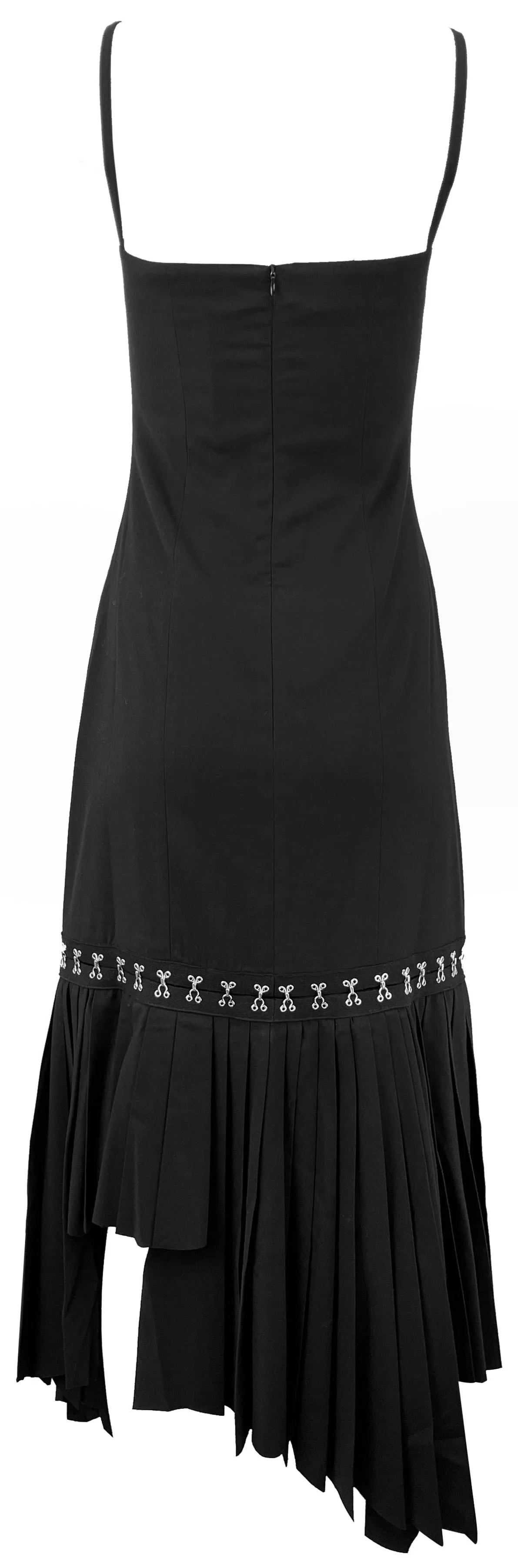 Rokh U Shaped with Hook and Eye Detailed Dress in Black