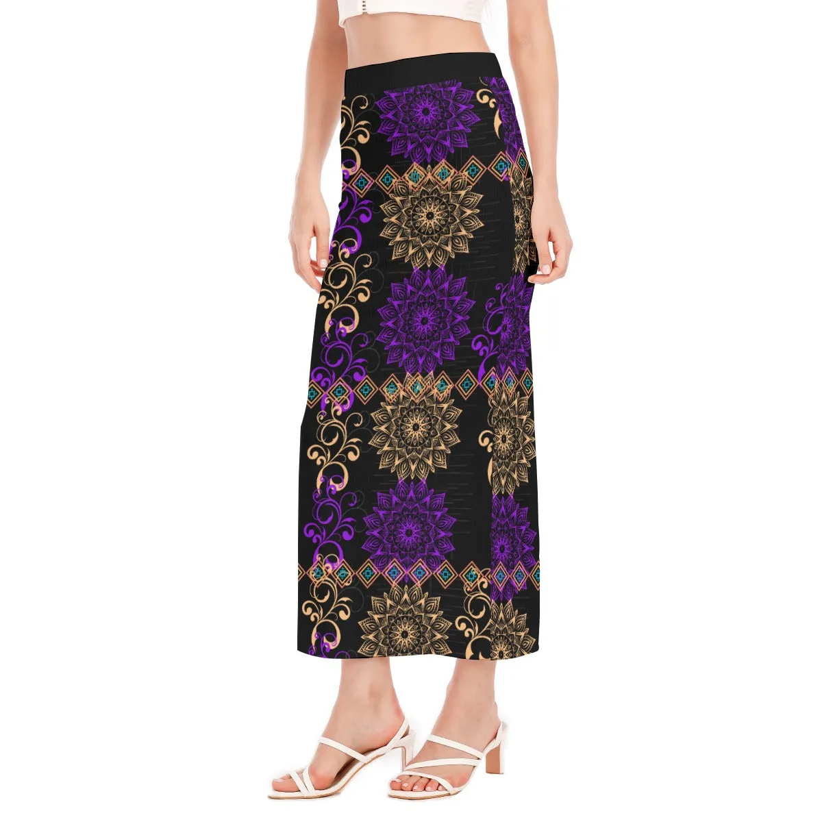 Royal Hues Women's Side Slit Skirt