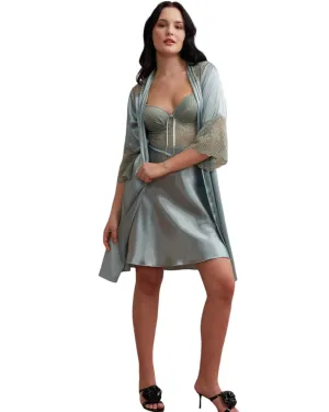 Satin BabyDoll Dress With Matching Robe