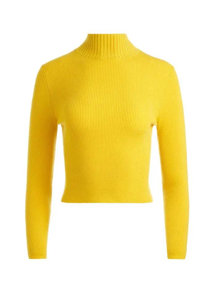 Senaida Cropped Mock Neck Pullover - Tuscany