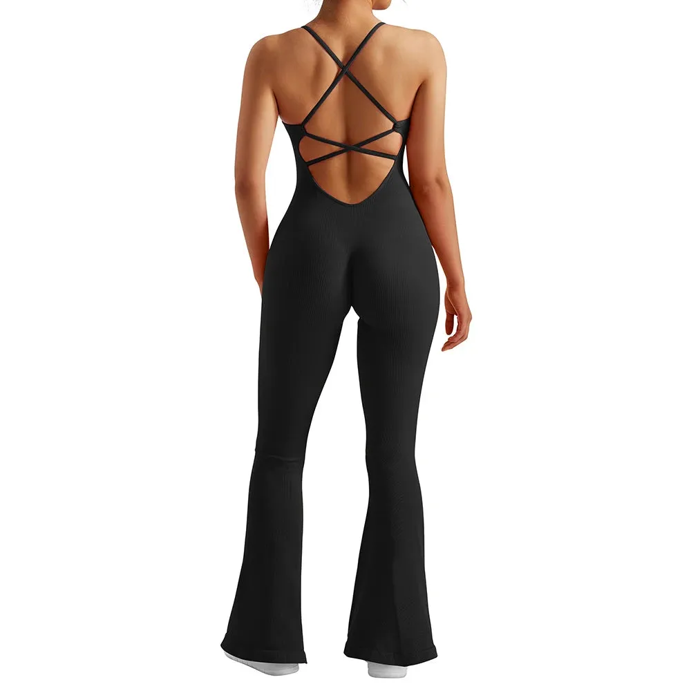 Sexy Jumpsuits Women Bodysuits Summer New Hollow Out Sleeveless Solid Bodycon Rompers Backless Fashion Casual Streetwears Ladies