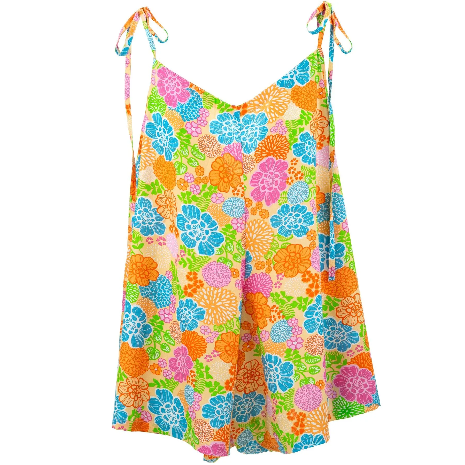 Short Jumpsuit - Sunshine Flower