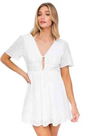 Short Sleeve Babydoll Style Dress