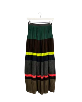 Size M - Kolor Multicoloured Multi-fabric Pleated Maxi Skirt