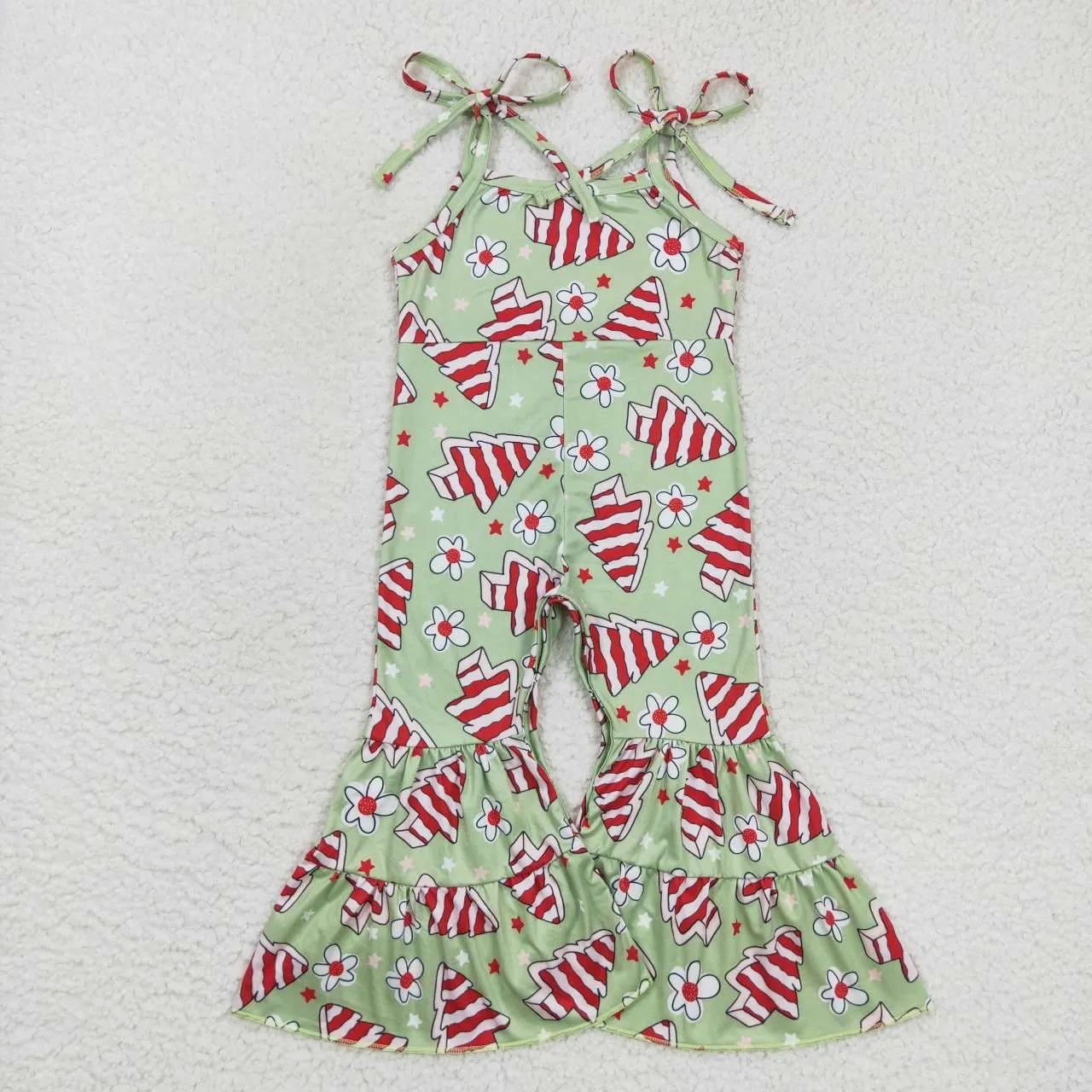 SR0453 Girls Christmas suspender jumpsuit