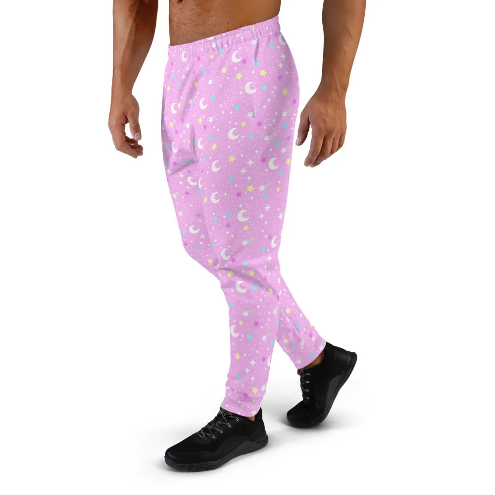 Starry Glitter Pink Men's Joggers