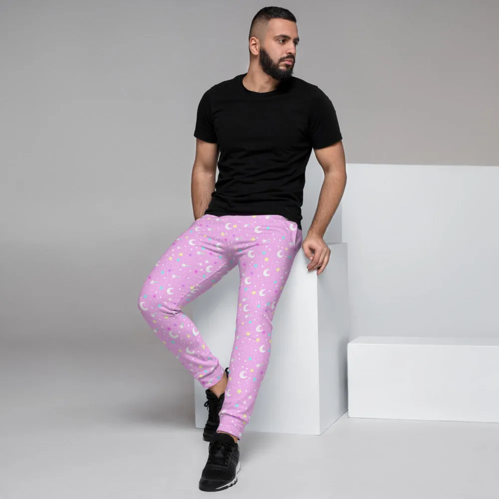 Starry Glitter Pink Men's Joggers