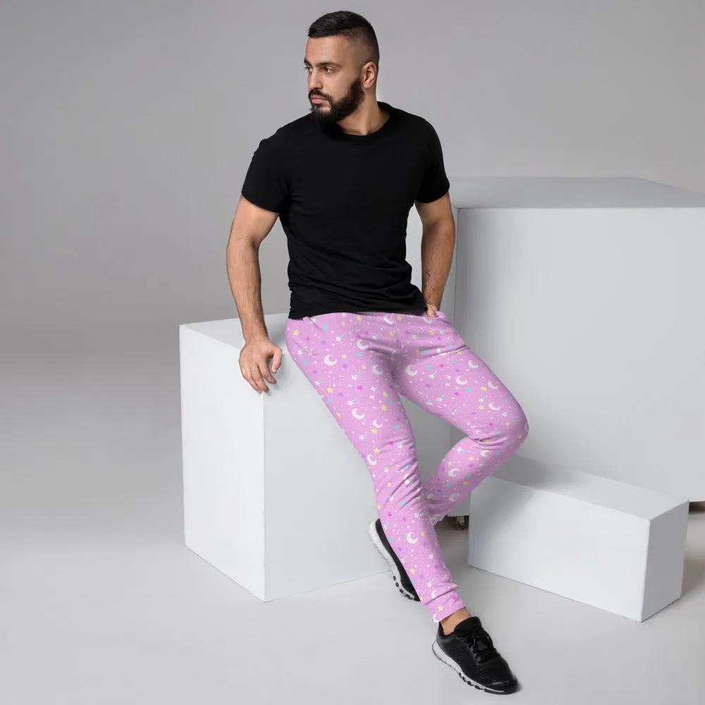 Starry Glitter Pink Men's Joggers