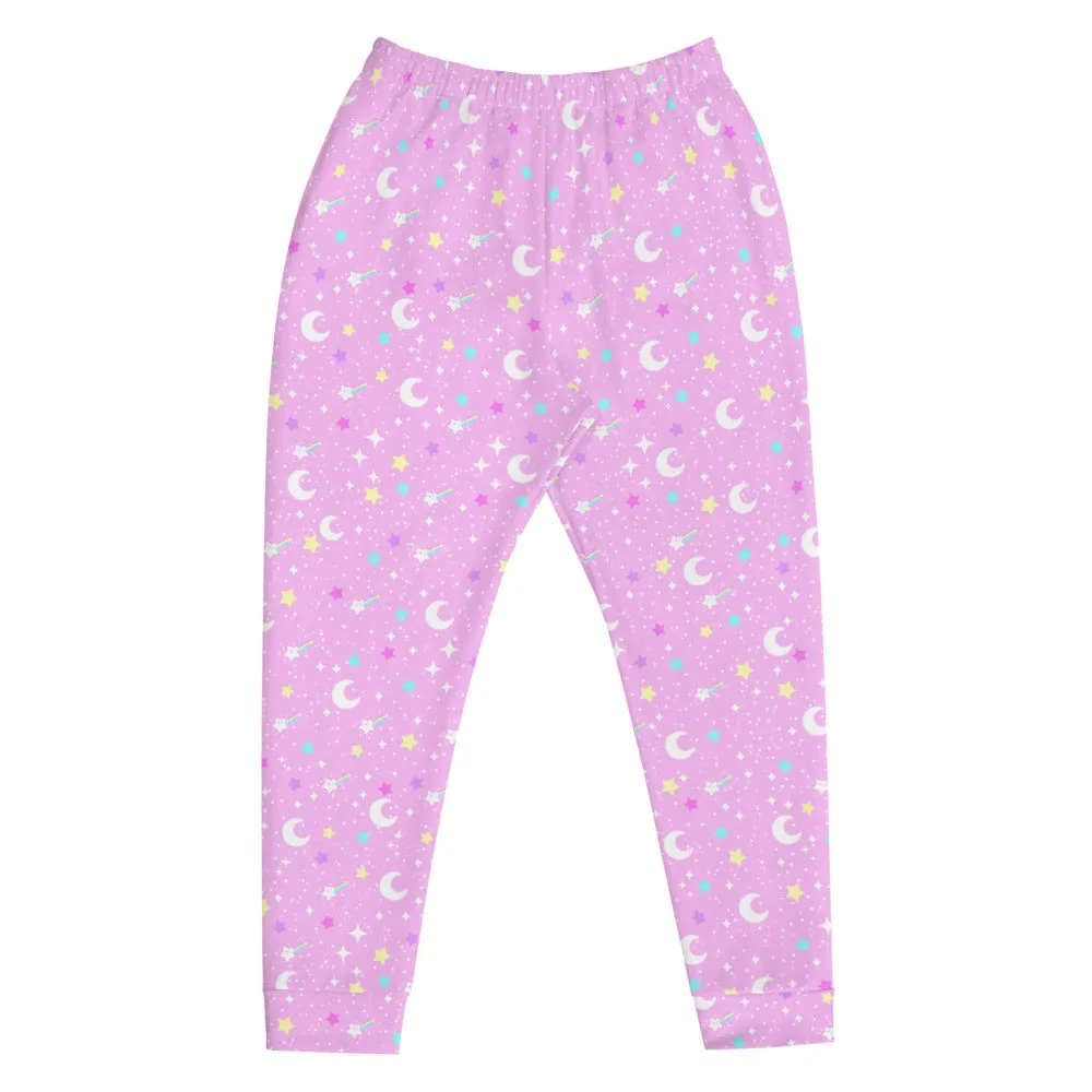 Starry Glitter Pink Men's Joggers