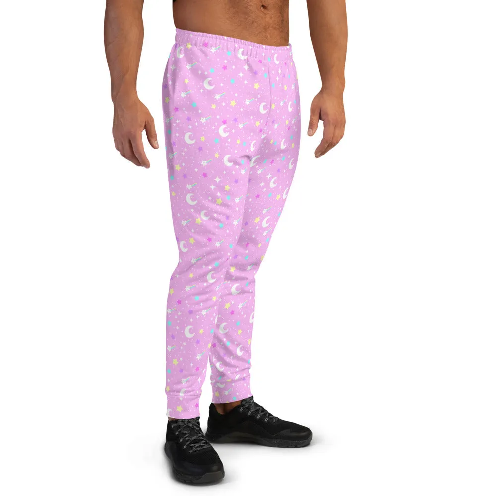 Starry Glitter Pink Men's Joggers