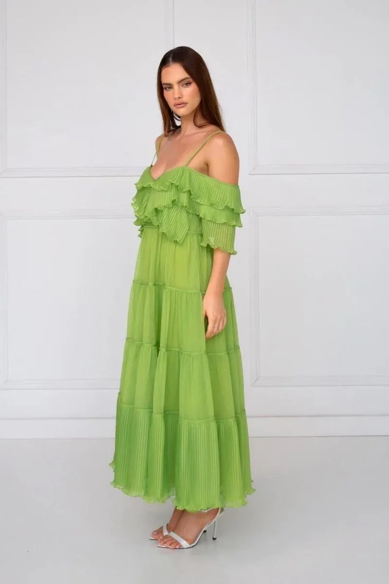 Talulah Cosmos Midi Dress - Mojito Lime