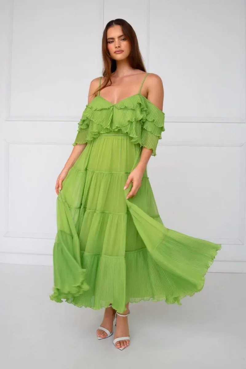 Talulah Cosmos Midi Dress - Mojito Lime