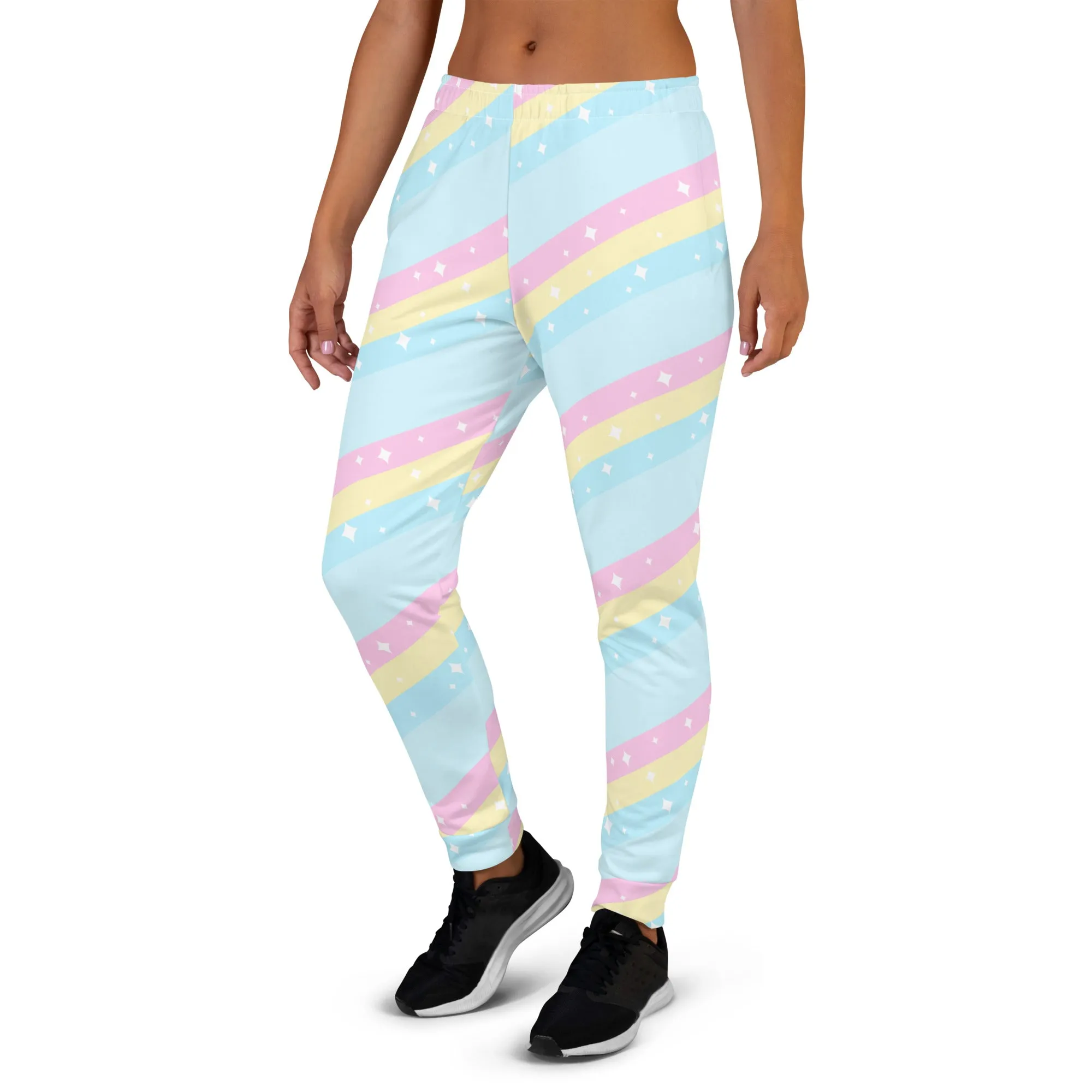 Teatime Fantasy Blue Rainbow Women's Joggers