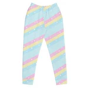 Teatime Fantasy Blue Rainbow Women's Joggers