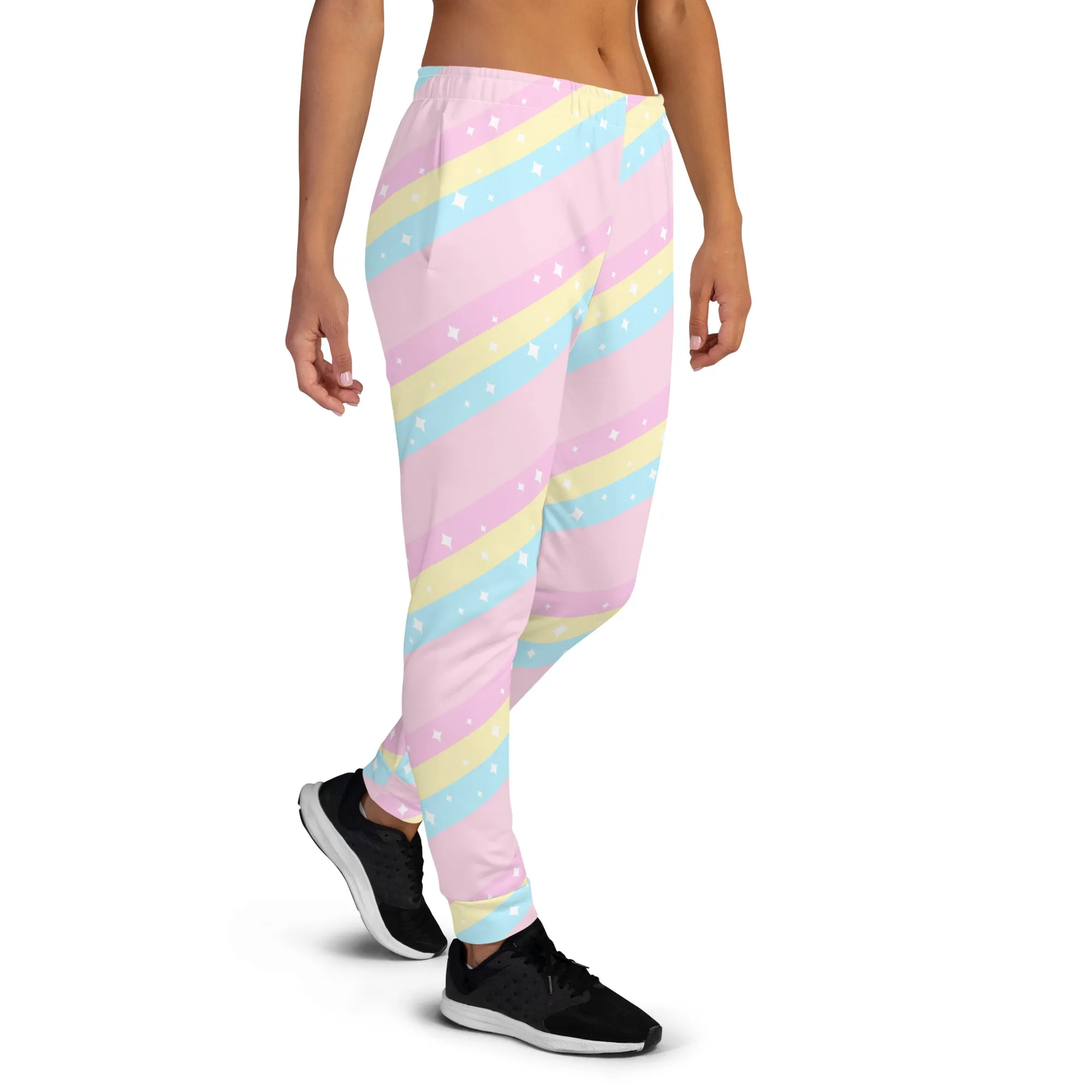 Teatime Fantasy Pink Rainbow Women's Joggers