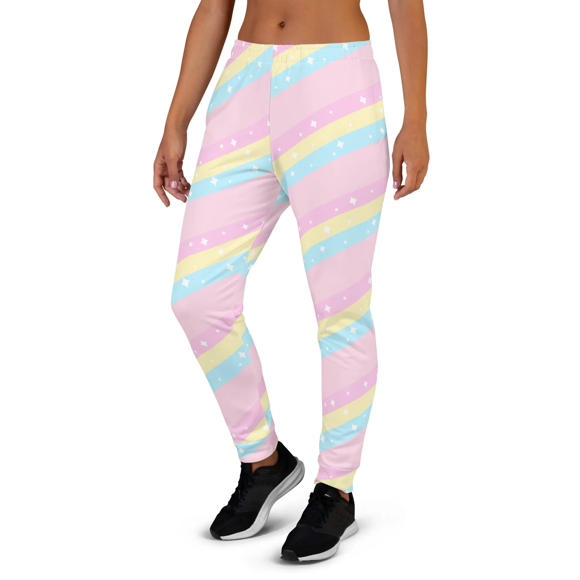 Teatime Fantasy Pink Rainbow Women's Joggers