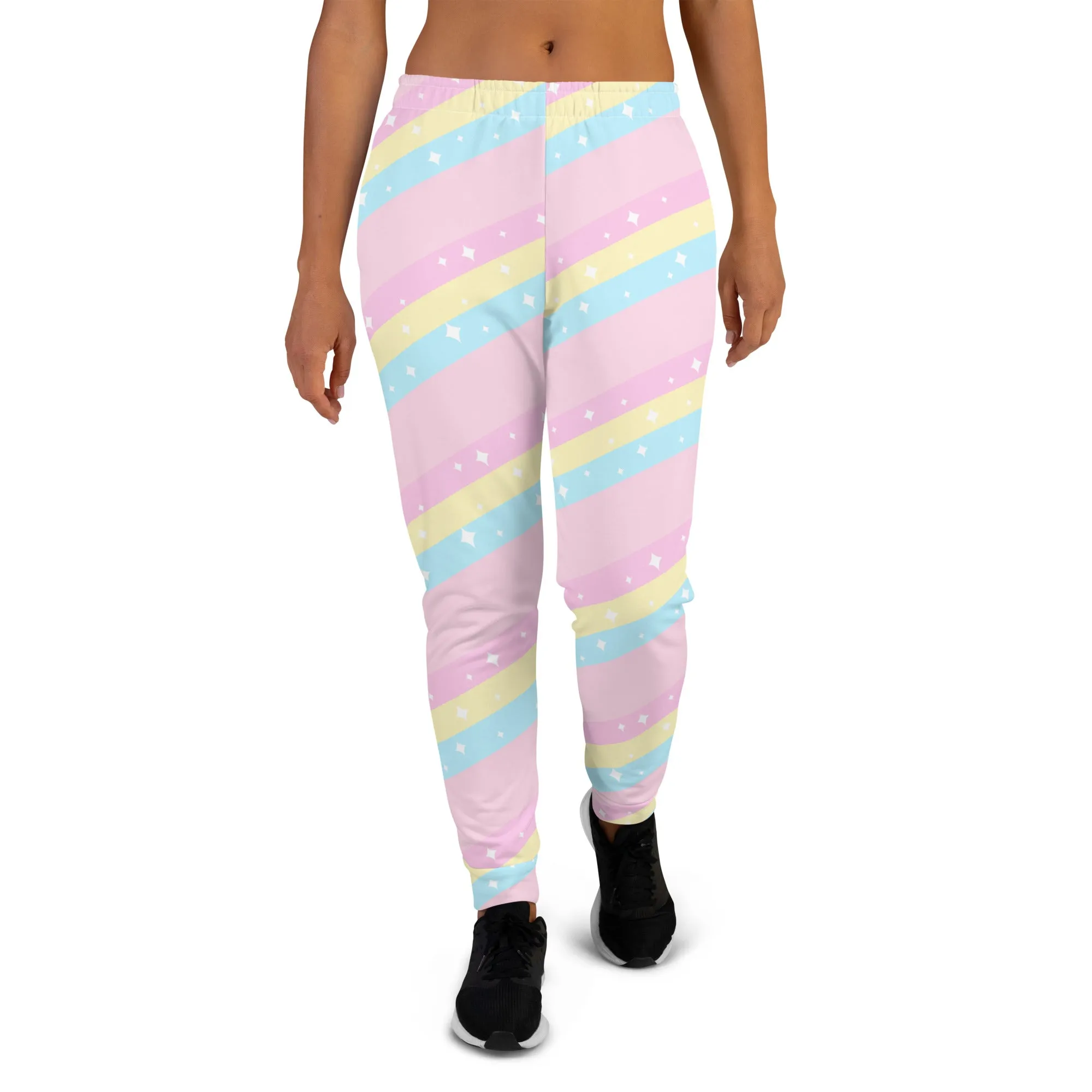 Teatime Fantasy Pink Rainbow Women's Joggers